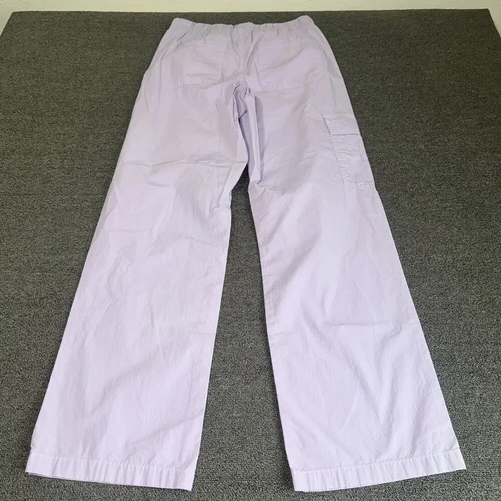 American Eagle Aerie Good Day Wide Leg Pant Women’s XS Lavender Drawstring Waist - Picture 3 of 8